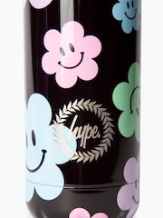 Hype Girls Happy Flowers Thermal Black Water Bottle - Image 4 of 5
