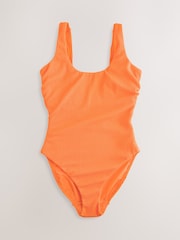 Mango Orange Crinkle Dd+ Wired Scoop Neck Tummy Control Swimsuit - Image 6 of 8