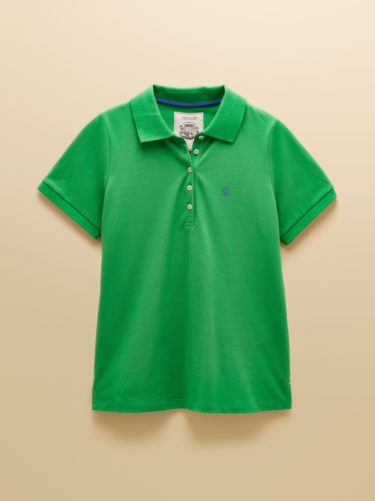 Joules Woody Green Cotton Pique Short Sleeve Polo Shirt - Image 11 of 11