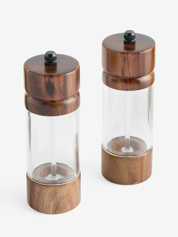 Natural Bronx Salt and Pepper Unfilled Grinder Set - Image 1 of 3