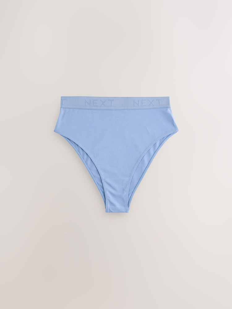 Blue Cotton Logo Triangle Bralette and Shorts Set - Image 11 of 11