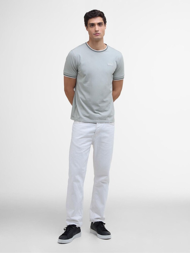 Barbour® International Grey Ethan Tipped T-Shirt - Image 2 of 6 Barbour® International Grey Ethan Tipped T-Shirt - Image 2 of 6