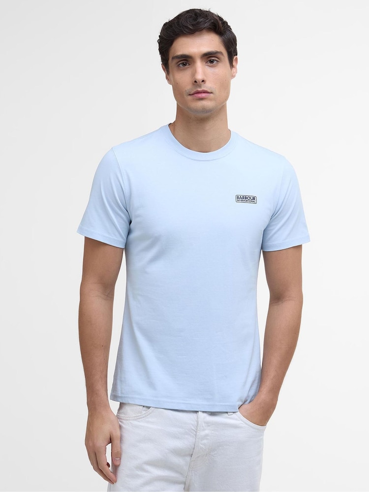 Barbour® International Blue Barbour® International Small Orange Logo T-Shirt - Image 1 of 6 Barbour® International Blue Barbour® International Small Orange Logo T-Shirt - Image 1 of 6