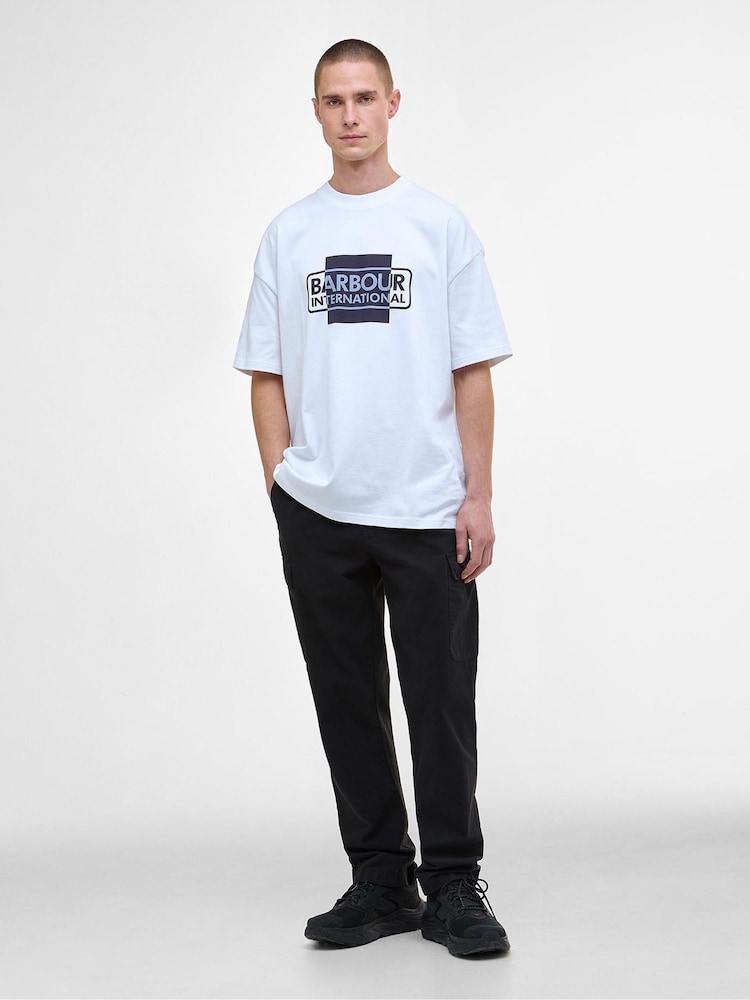 Barbour® International White Divide Graphic Print T-Shirt - Image 2 of 5 Barbour® International White Divide Graphic Print T-Shirt - Image 2 of 5