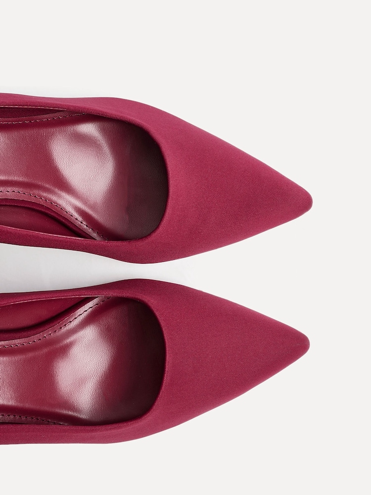 Linzi Red Wide Fit Aim Closed Court Stiletto Heels - Image 6 of 6