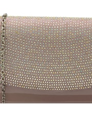 Lotus Pink Clutch Bag with Chain - Image 3 of 4
