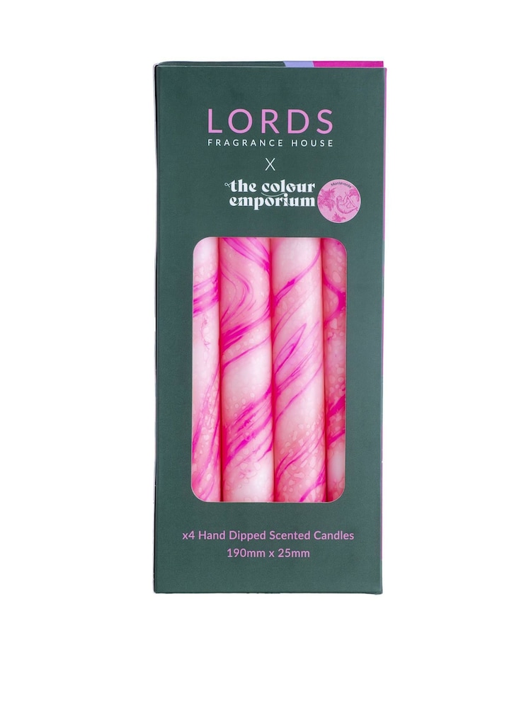 Lords Fragrance House LORDS X Colour Emporium Tapered Scented Monteverde Dinner Candles Set of 4 - Image 1 of 5