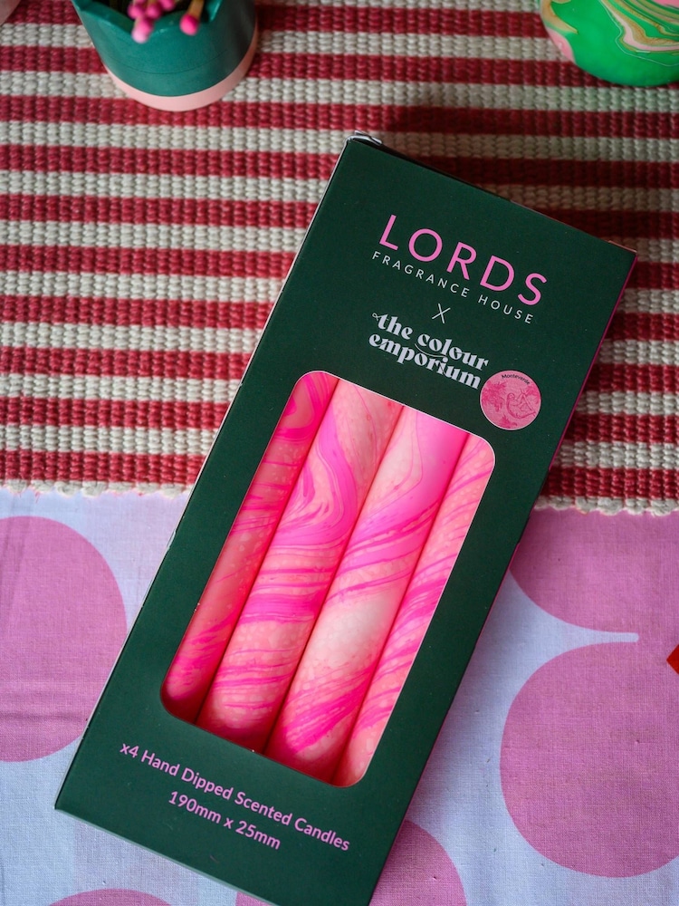 Lords Fragrance House LORDS X Colour Emporium Tapered Scented Monteverde Dinner Candles Set of 4 - Image 2 of 5