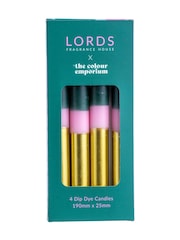 Lords Fragrance House LORDS X Colour Emporium Tapered Scented Oxfordshire Dinner Candles Set of 4 - Image 1 of 4