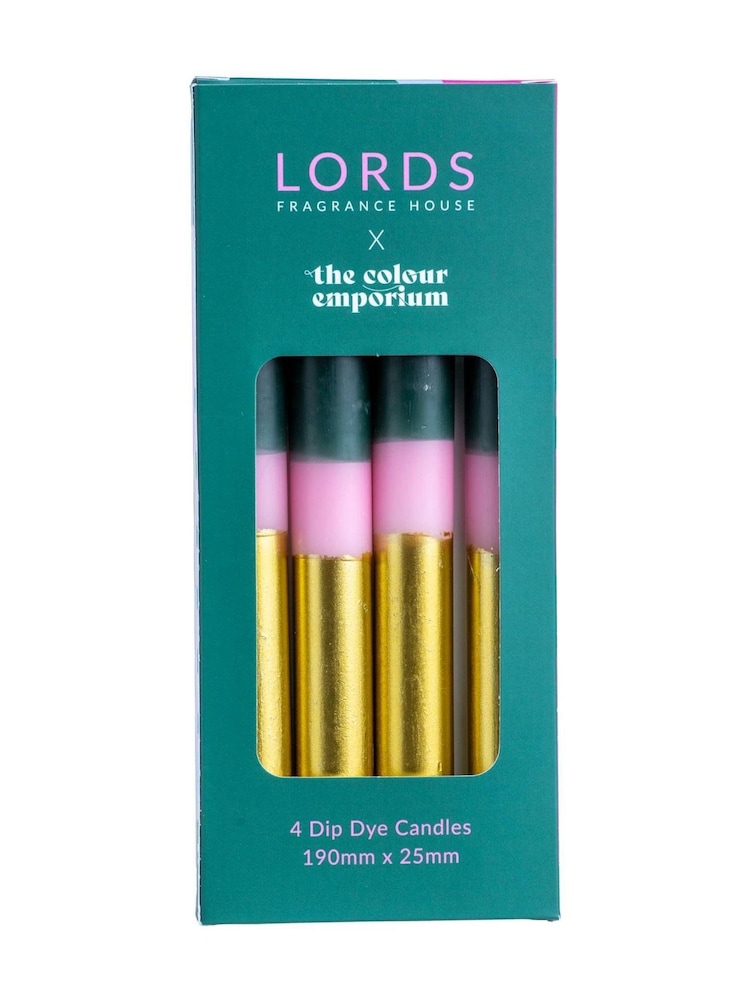 Lords Fragrance House LORDS X Colour Emporium Tapered Scented Oxfordshire Dinner Candles Set of 4 - Image 1 of 4