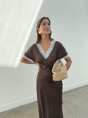 Never Fully Dressed Brown Safari Thea Maxi Dress - Image 3 of 5