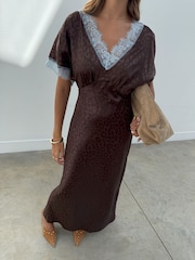 Never Fully Dressed Brown Safari Thea Maxi Dress - Image 4 of 5