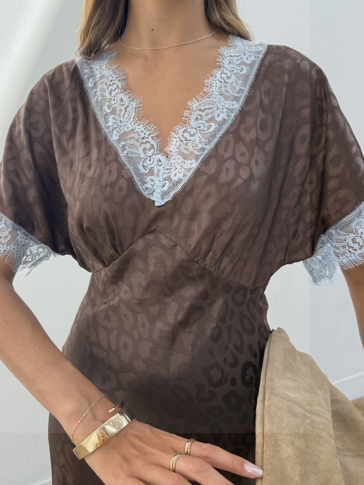 Never Fully Dressed Brown Safari Thea Maxi Dress - Image 5 of 5