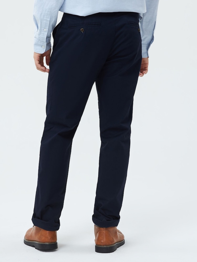Gap Navy Blue Regular Fit Stretch Essential Chino Trousers - Image 2 of 9 Gap Navy Blue Regular Fit Stretch Essential Chino Trousers - Image 2 of 9