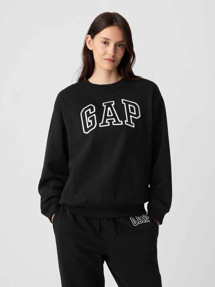 Gap Black Logo Fleece Jumper - Image 1 of 5