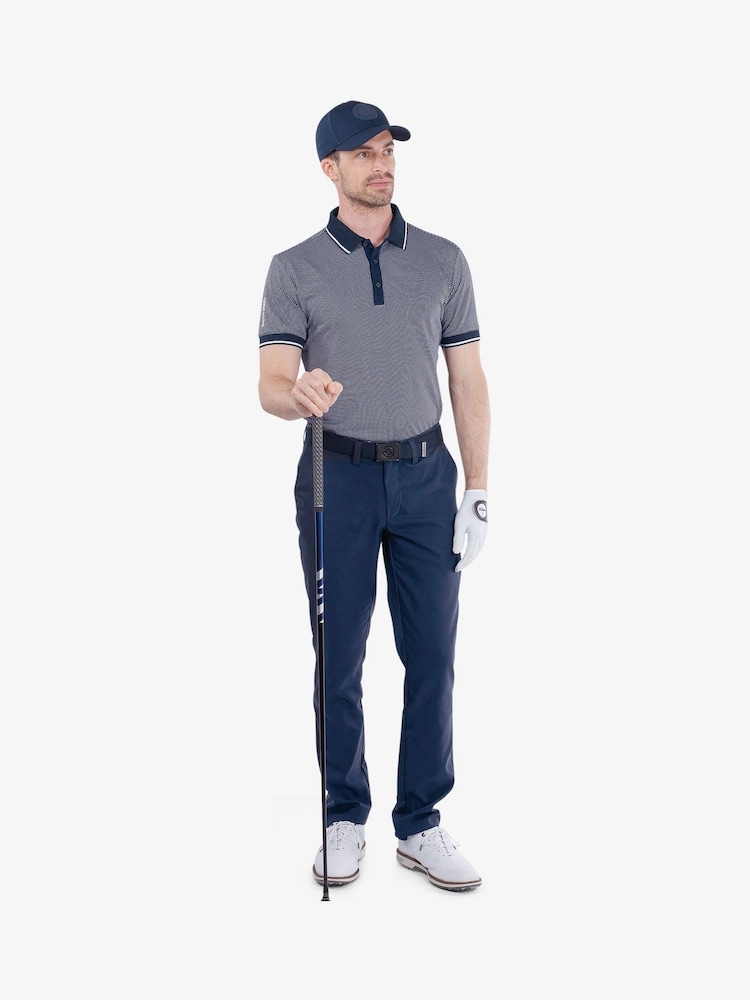 Galvin Green Blue Miller Breathable Short Sleeve Golf Polo Shirt - Image 2 of 8