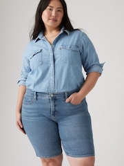 Levi's Camp Denim Shaping Bermuda Shorts - Image 5 of 5