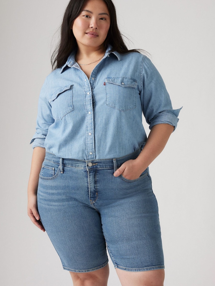 Levi's Camp Denim Shaping Bermuda Shorts - Image 5 of 5