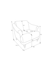 Fine Chenille Sand Natural Beatrice Armchair - Image 3 of 9