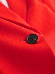 Red Linen Rich Single Breasted Blazer - Image 3 of 3