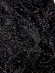 Nothing Ordinary Black Sparkle Lace Longline Cami - Image 6 of 7