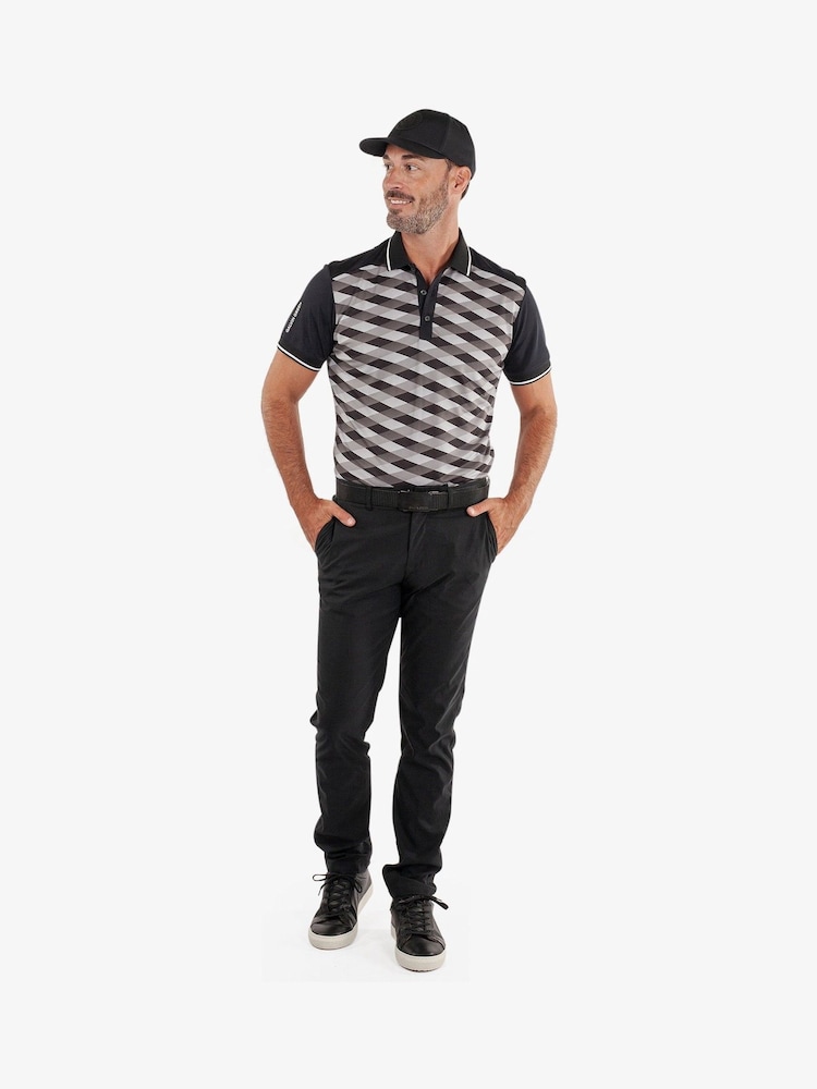 Galvin Green Black Marlon Breathable Short Sleeve Golf Polo Shirt - Image 2 of 8