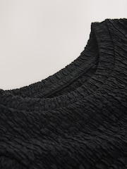 ブラック - Textured T-Shirt (3-16yrs) - 画像 6 / 7