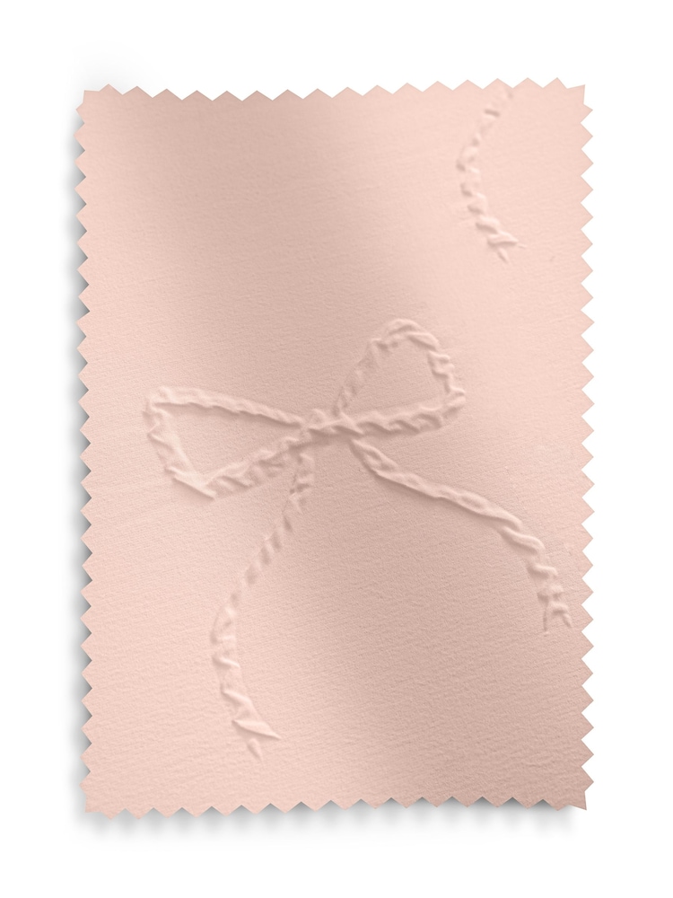 Pink Bow Textured Print Duvet Cover and Pillowcase Set - Image 5 of 5