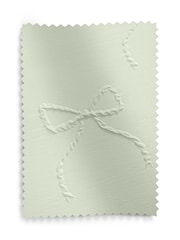 Green Sage Bow Textured Print Duvet Cover and Pillowcase Set - Image 5 of 5