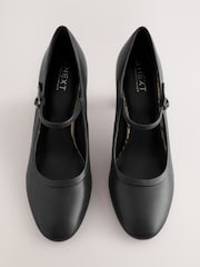 Black Forever Comfort® Round Toe Mary Jane Block Court Heels - Image 6 of 9