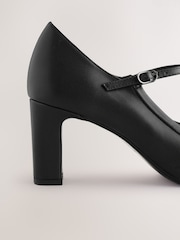 Black Forever Comfort® Round Toe Mary Jane Block Court Heels - Image 7 of 9