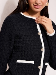 Friends Like These Black Boucle Cardigan - Image 2 of 5