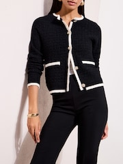 Friends Like These Black Boucle Cardigan - Image 4 of 5