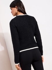 Friends Like These Black Boucle Cardigan - Image 5 of 5