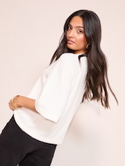 Friends Like These Cream Knitted Top - Image 5 of 5