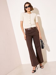 Friends Like These White Short Sleeve Boucle Cardigan - Image 3 of 4