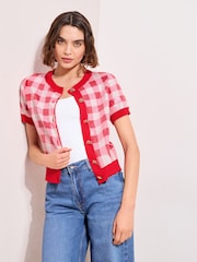 Friends Like These Sequin Check Cardigan - 5ичинен 3 сүрөт