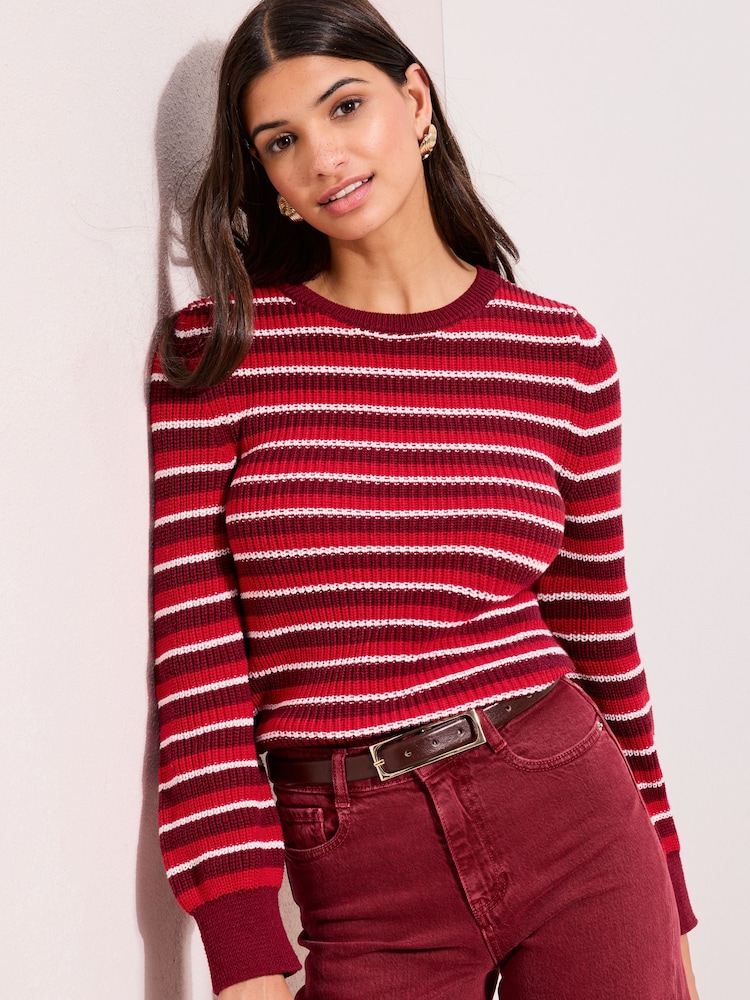 Friends Like These Red Stripe Jumper - Image 1 of 5