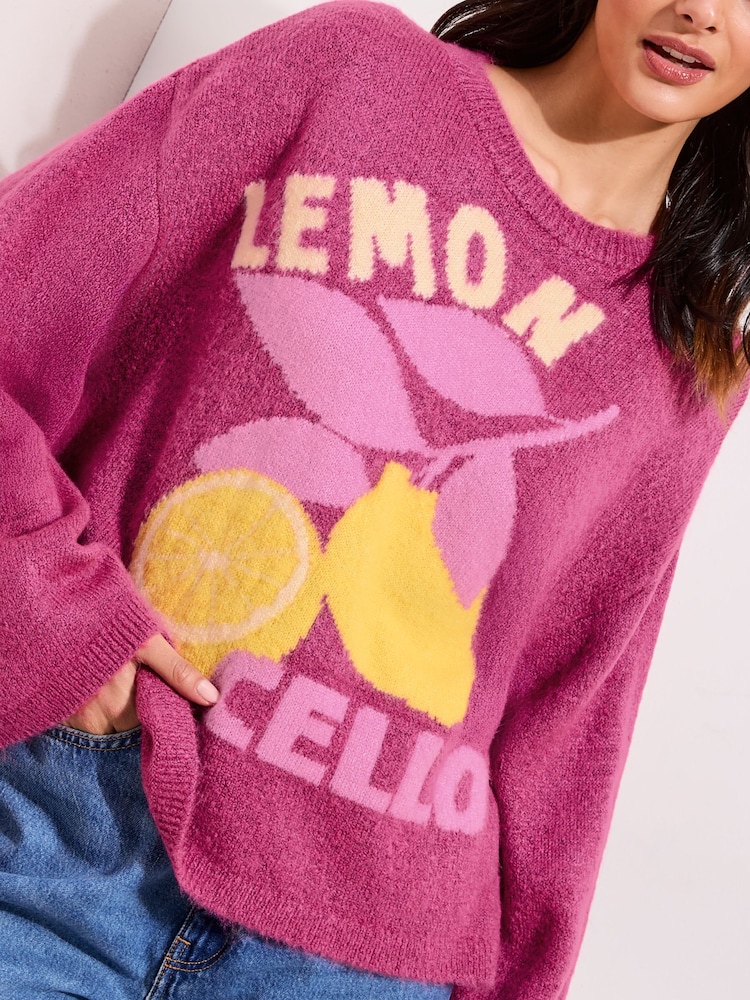 Friends Like These Pink Lemon Graphic Knit - Image 2 of 2