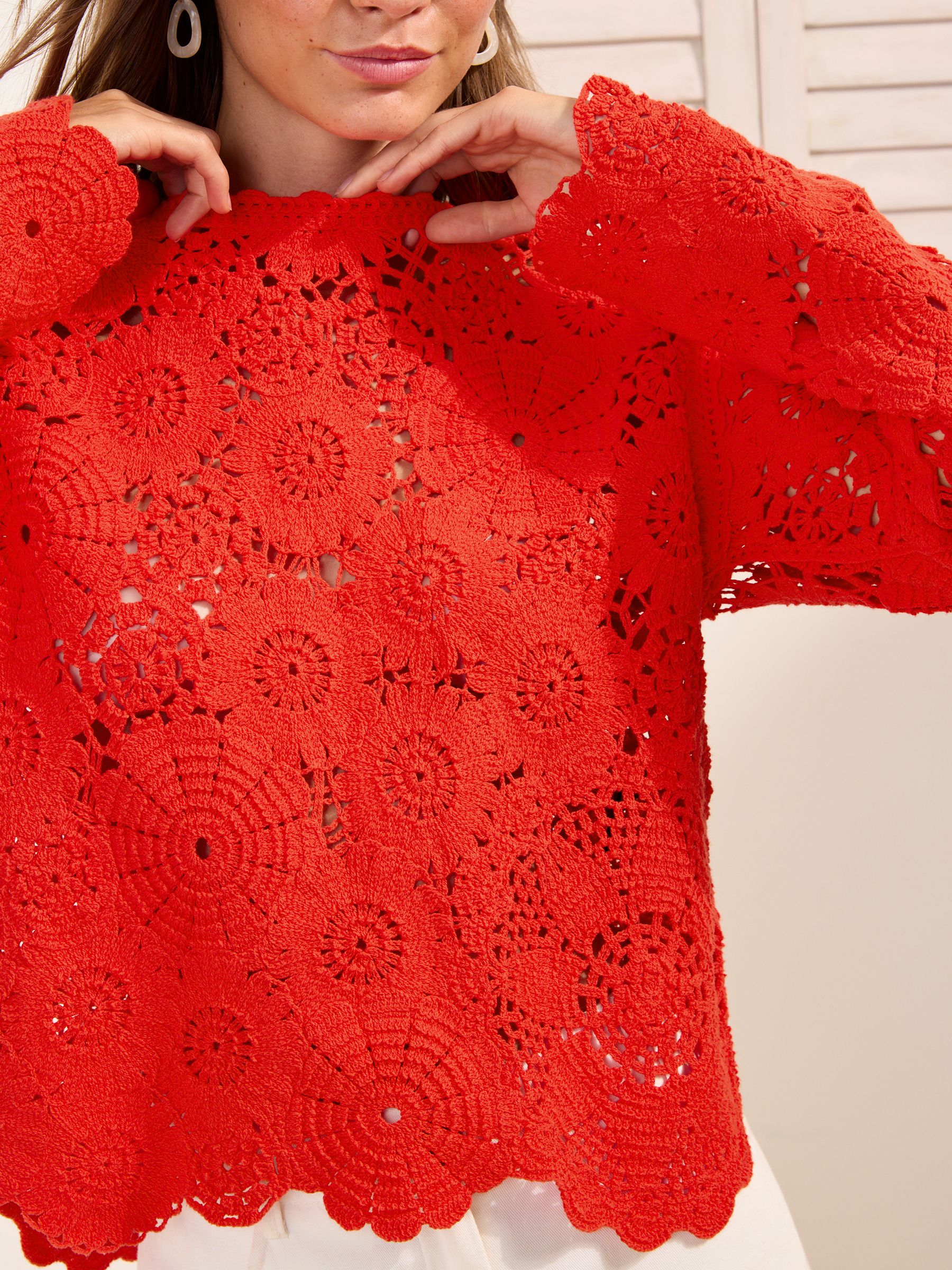 Buy Friends Like These Red Crochet Top from the Next UK online shop