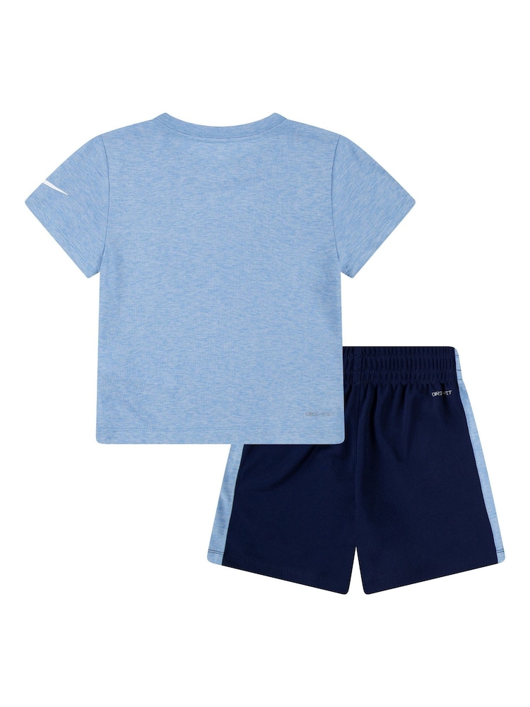 Nike Midnight Navy Little Kids Drop T-Shirt and Shorts Set - Image 2 of 6