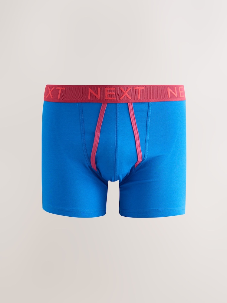 Red/Blue Tropical Print A-Front Boxers 5 Pack - Image 2 of 9 Red/Blue Tropical Print A-Front Boxers 5 Pack - Image 2 of 9