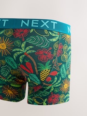 Red/Blue Tropical Print A-Front Boxers 5 Pack - Image 8 of 9