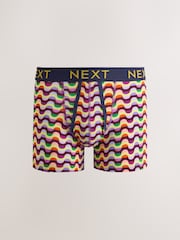 Purple/ Orange Bright Squiggle Pattern 10 pack A-Front Boxers - Image 7 of 14