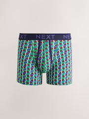 Purple/ Orange Bright Squiggle Pattern 10 pack A-Front Boxers - Image 8 of 14