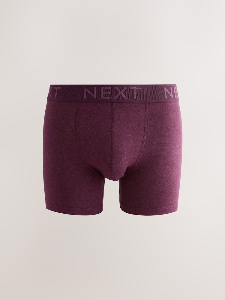 Rich Red/Blue/Purple 5 Pack Cotton Rich Trunk Boxers - Image 2 of 9 Rich Red/Blue/Purple 5 Pack Cotton Rich Trunk Boxers - Image 2 of 9