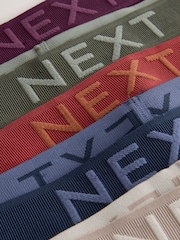 Rich Red/Blue/Purple 5 Pack Cotton Rich Trunk Boxers - Image 9 of 9