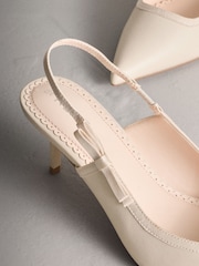 Ivory Forever Comfort® Point Toe Bow Slingback Heels - Image 9 of 10