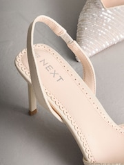 Ivory Forever Comfort® Point Toe Sequin Slingback Heels - Image 10 of 10