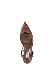 Dune London Brown Charismatic Pointed Lurex Slingback Heels - Image 5 of 6